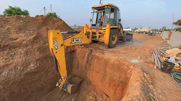 JCB 3DX New HP Fuel Station dig Drain and Diesel Tank | JCB | jcb video